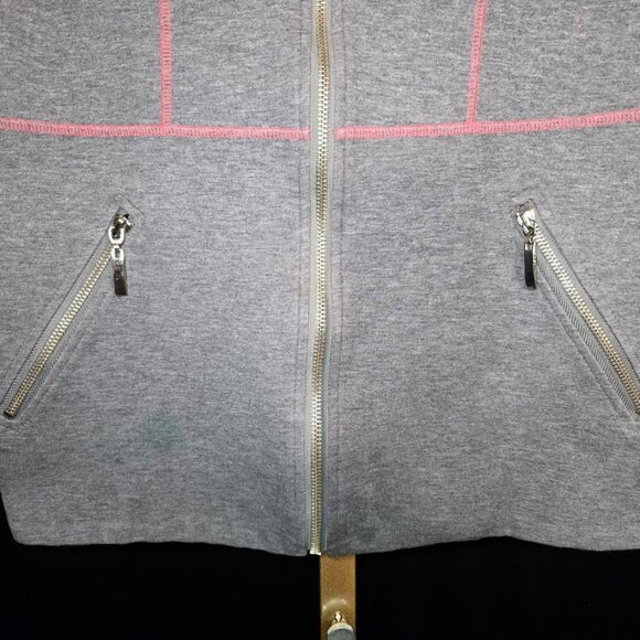 Bloomingdale's Women's Athleisure Jacket in Gray/Pink M - Picture 3 of 9